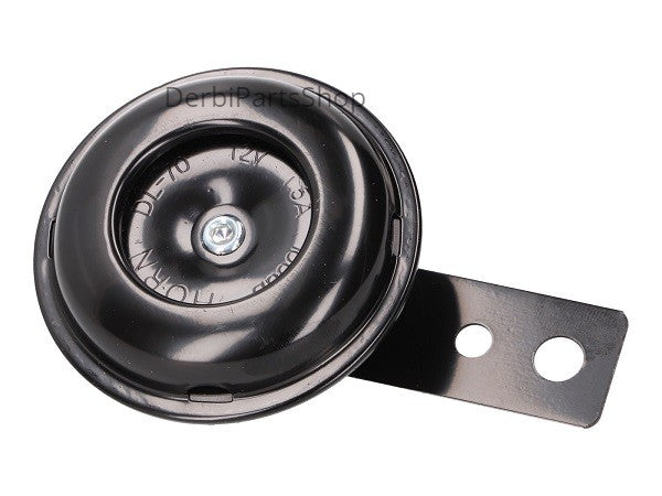 Claxon zwart 12V 65mm universeel