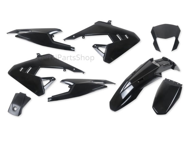 Kappenset 8-delig zwart Aprilia SX, RX 50 Euro4 2018>