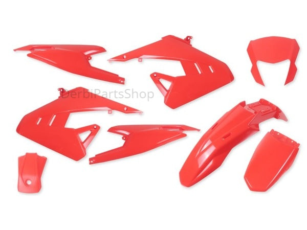 Kappenset 8-delig rood Aprilia SX, RX 50 Euro4 2018>