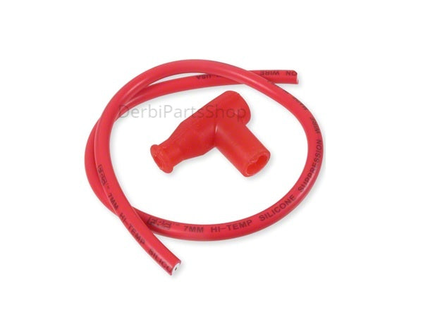 Silicone rode bougiekabel met dop 50cm