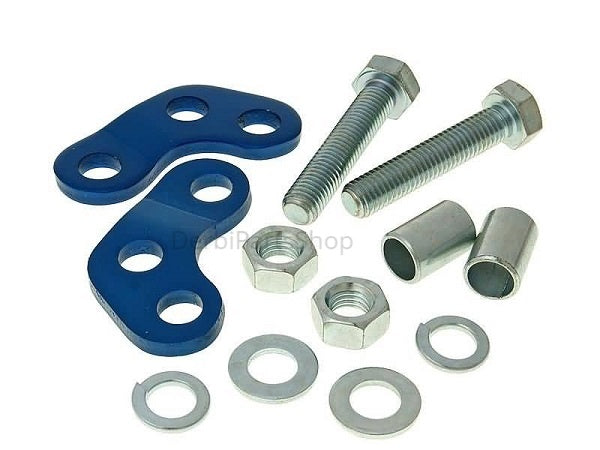 Derbi Senda/Aprilia SX/Gilera SMT 50 Schokbreker verhoger set blauw 2000 - 2027