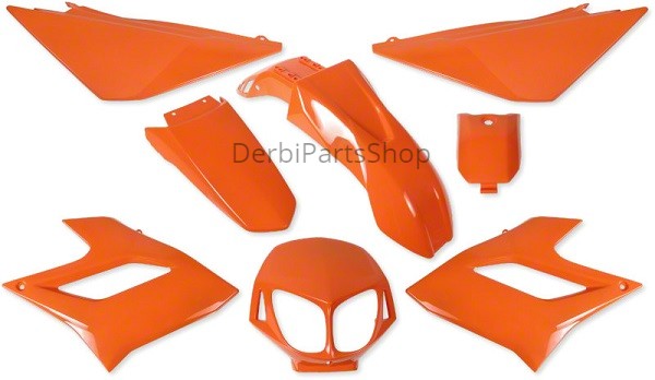 Kappenset oranje 8-delig Derbi Senda DRD Racing 2006-2010