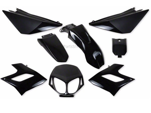 Kappenset zwart 8-delig Derbi Senda DRD Racing 2006-2010