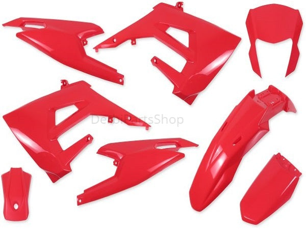 Kappenset 8-delig rood Derbi Senda - Gilera SMT, RCR 50 Euro4 2018>