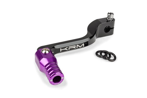 KRM schakel pedaal CNC zwart/paars Derbi Senda/Aprilia SX