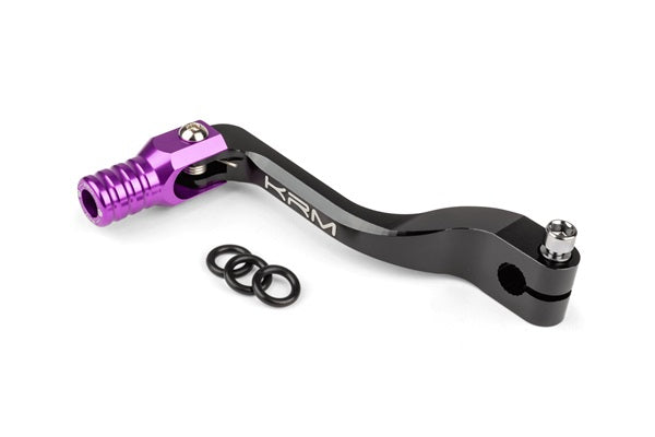 KRM schakel pedaal CNC zwart/paars Derbi Senda/Aprilia SX