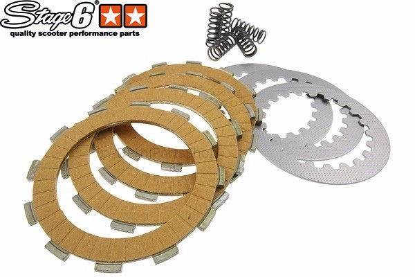 Stage6 carbon koppelingsplaten set Derbi OT/NT