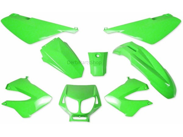 Kappenset 8-delig groen Derbi Senda SM/Xtreme/X-Race 2000-2012