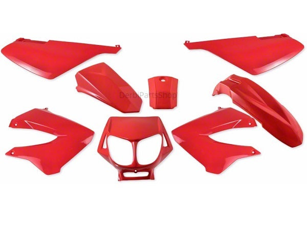 Kappenset 8-delig rood Derbi Senda SM/Xtreme/X-Race 2000-2012