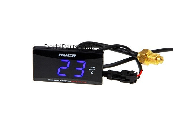 Voca Racing LCD temperatuur meter 0-120°C blauw