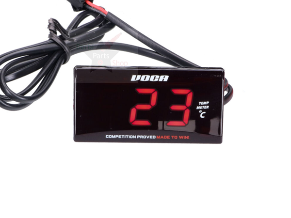 Voca Racing LCD temperatuur meter 0-120°C rood