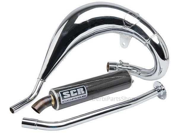 SCR Corse HM50/70 chrome aluminium uitlaat bovenlangs Derbi Senda DRD Pro