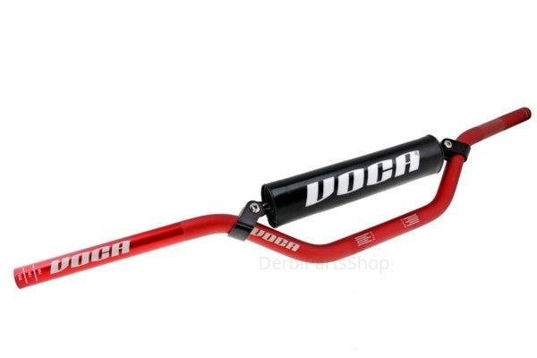 VOCA Racing 22mm aluminium stuur rood + stuurrol zwart