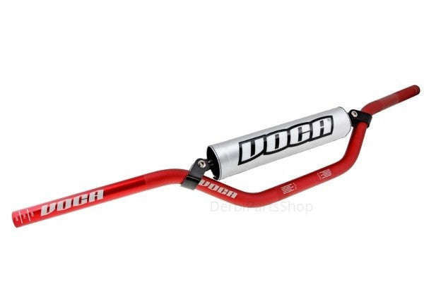 VOCA Racing 22mm aluminium stuur rood + stuurrol silver