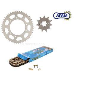 AFAM 13/53 gold ketting set Derbi Senda/Aprilia SX