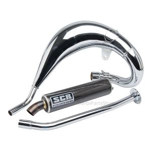 SCR Corse HM50/70 chrome aluminium uitlaat bovenlangs Derbi Senda DRD Pro