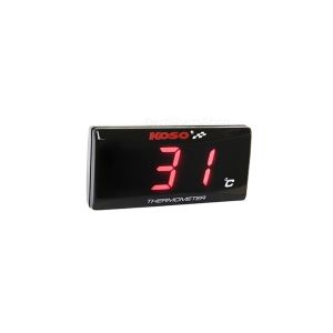 Koso mini LCD ultra slim temperatuur meter 0-120°C rood