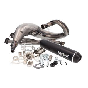 Yasuni Cross ML uitlaat zwart MAX Derbi Senda/Aprilia SX