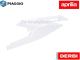 Achter kap links wit Derbi Senda - Aprilia SX, RX - Gilera SMT, RCR 50 Euro4 2018> origineel