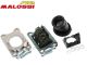Malossi 21mm spruitstuk en mebraan set carbon Derbi/AM6