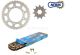 AFAM 15/53 gold ketting set Derbi Senda/Aprilia SX