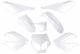 Kappenset wit 8-delig Derbi Senda SM/Xtreme/X-Race 2000-2012